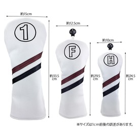 Golf Headcover Utility Fairway Wood Driver Golf Cover UT Cover Waterproof Single Set of 4 Solid Dark (1 Black FW)