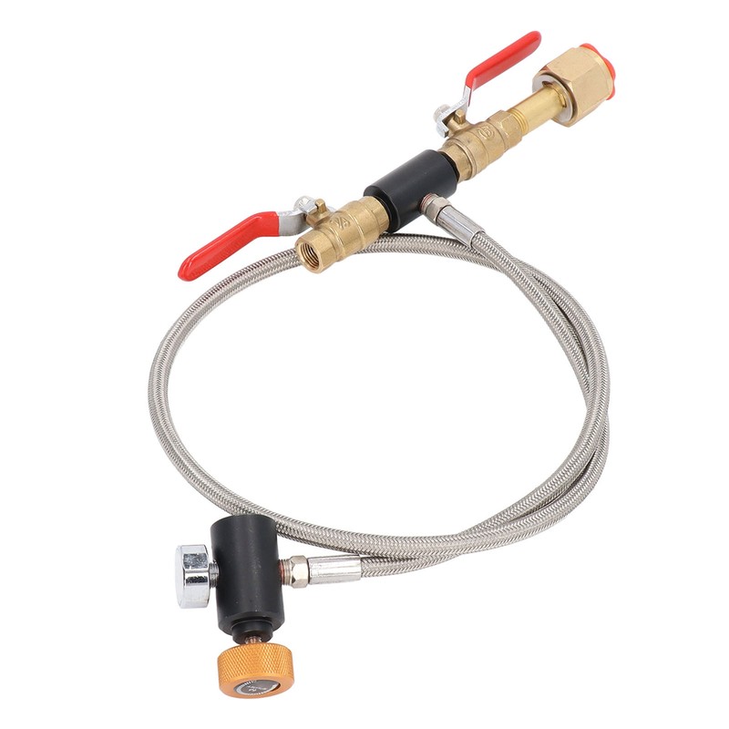CGA320 G1/2 Cylinder Refill Adapter Dual Valve CO2 Tank Adapter