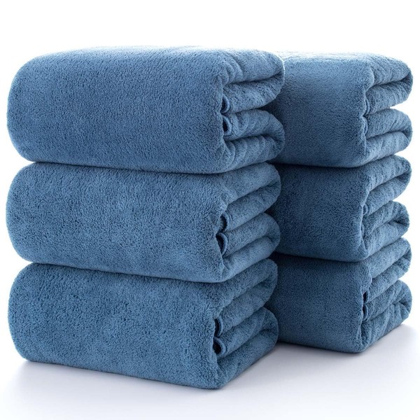 Lumimi Towels 6 Piece Soft Microfiber Bath Towel Set Salon