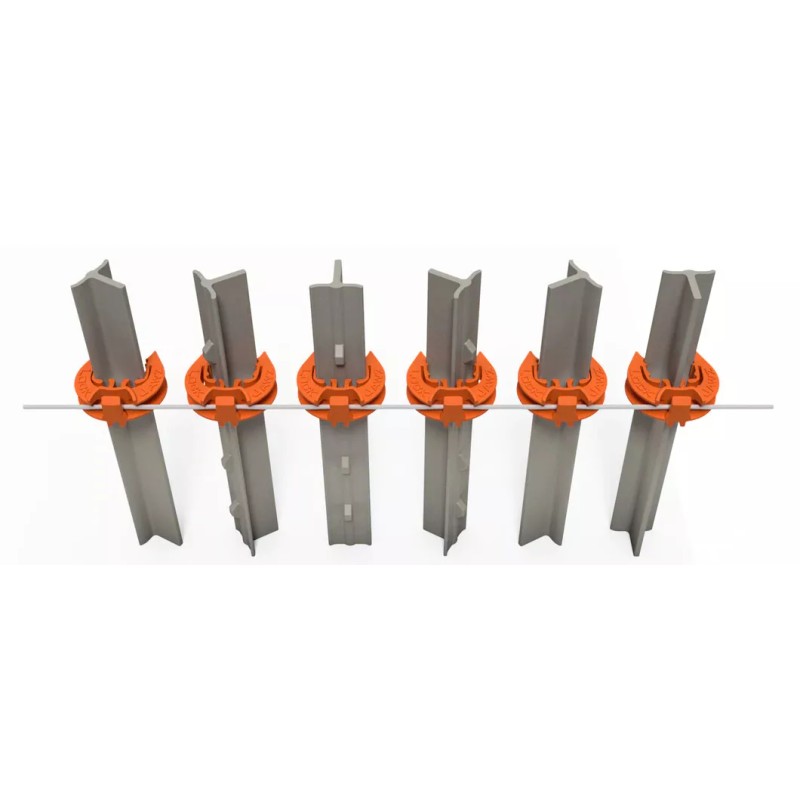 LockJawz Electric Fence T Post Insulators (25)pk - Orange (T-360)