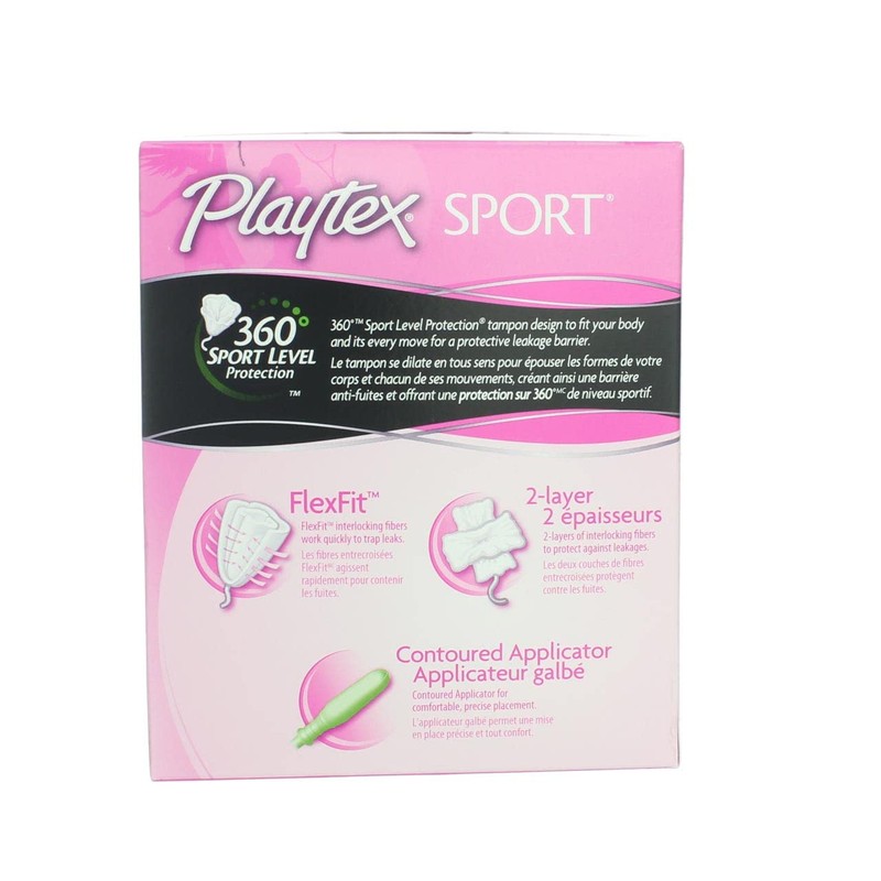 Playtex Sport Tampons - Super - 18 ct (Pack of