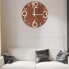 readygohigh Wall Clock, Wooden Wall Clock, Wooden Point, Natural Wood,