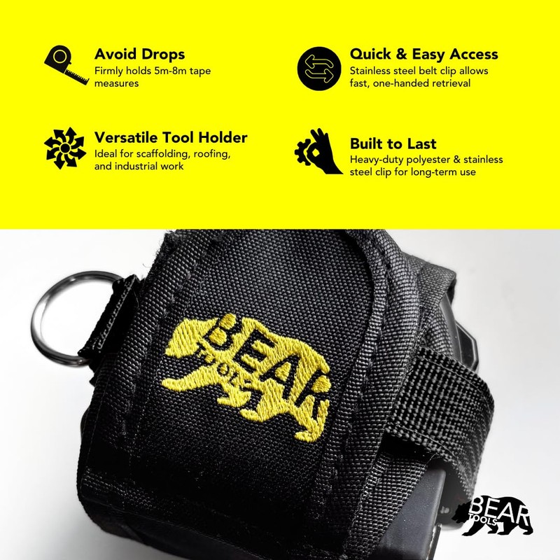 Tape Measure Holder with Belt Clip – Secure Tool Tethering