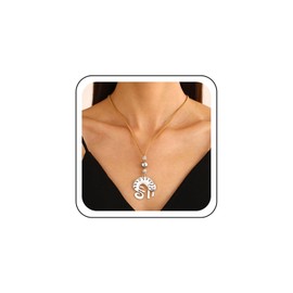 Wendalern Cat Necklace for Women Brown Suede Cord Cat Kitten Pendant Necklace Silver Cat Animal Statement Necklace Long Rope Chain Sweater Necklace Jewellery for Cat Lovers, Zinc, No Gemstone