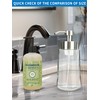 Doiliese Foaming Hand Soap Dispenser Set, 16 oz Large Glass
