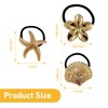 KGCGJVB 3PCS Gold Hair Ties Fancy Metal Ponytail Holders Trendy