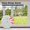 Wsdcam Glass Break Sensor Alarm 125dB Ultra-Slim Wireless Glass Break