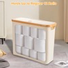 24 L Toilet Paper Storage Basket, Tall Laundry Hamper with