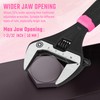 DURATECH 10-Inch Adjustable Wrench, Wide Jaw Opening Plumbing Wrench, CR-V