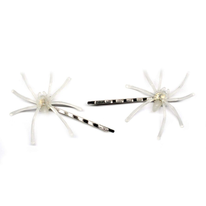 Miniblings Set of 2 Spider Hair Clips Spiders Helloween Luminous