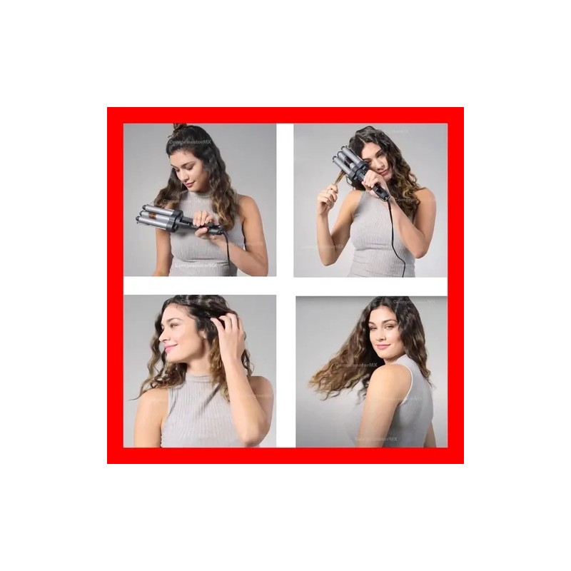 Waflera Onduladora Cabello Ondas Profundas Sirena Pelo Beach