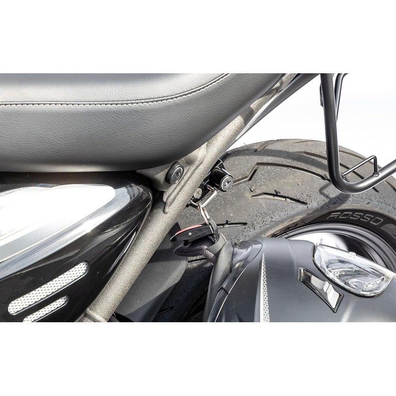 Kijima HTR-05012 Motorcycle Helmet Lock, Steel, Black, Triumph Speed 400/Scrambler