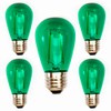 EZLS Green S14 LED Filament Bulbs - Patio string light