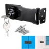 Keyed Hasp Latch Lock, 1 Pack Twist Knob Keyed Locking