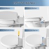 Huttdmel Raised Elongated Toilet Seat 18.5'' for Seniors – Soft
