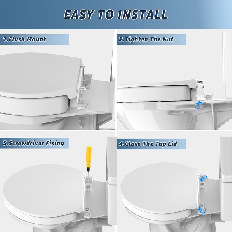 Huttdmel Raised Elongated Toilet Seat 18.5'' for Seniors – Soft