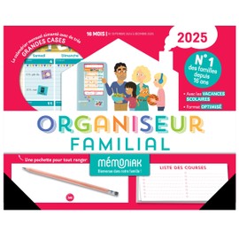 Organiseur Familial Mémoniak 2025, Calendar Organisation Familial Mensuel (September 2024 - Dec. 2025)