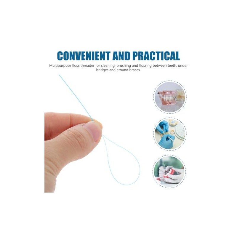 150 Piezas Floss Threaders for Bridges Flosser Gum Floss Threaders