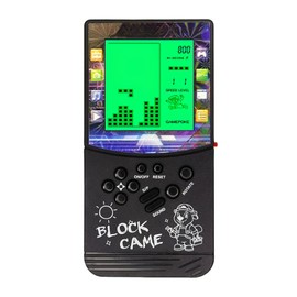 HLF - Consola de juegos de ladrillo de visualización grande, luz de fondo verde, 23 juegos de bloque multimodo, clásico de nostalgia, rompecabezas de velocidad y dificultad se puede ajustar adecuado como regalo para niños (negro)