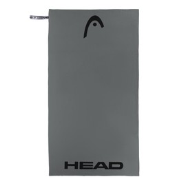 Head Active Microfibre Towel with Elastic, Lightweight Fitness Towel, Quick Drying, Multipurpose Towel, Absorbent Bath Towels, Space Saver, for Travel, 70 x 140 cm, Night Shade Grey