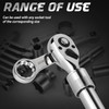 DISEN 3PCS Extendable Ratchet Wrench Set,1/4" 3/8" 1/2" Drive 72-Tooth,