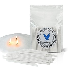 Pearled Candle Extra Bulk 2.2inch White Cotton Candle Wicks 100-Pack for Pearled Candle Making - Premium Candle Wicks for Candlemaking - Metal-Free and Lead-Free Candle Wicks