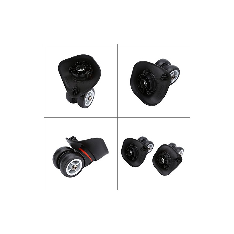 Dilwe Suitcase Wheel, Plastic Luggage Wheel PVC Luggage Replacement Uprade