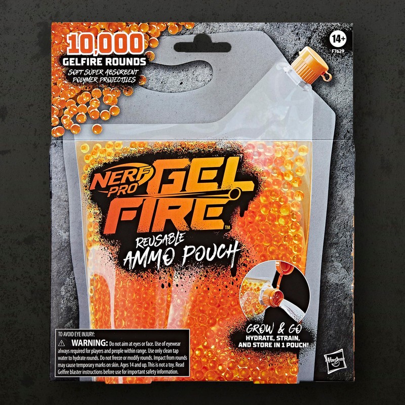 Nerf Pro Gelfire Reusable Ammo Pouch & 10,000 Dehydrated Gelfire