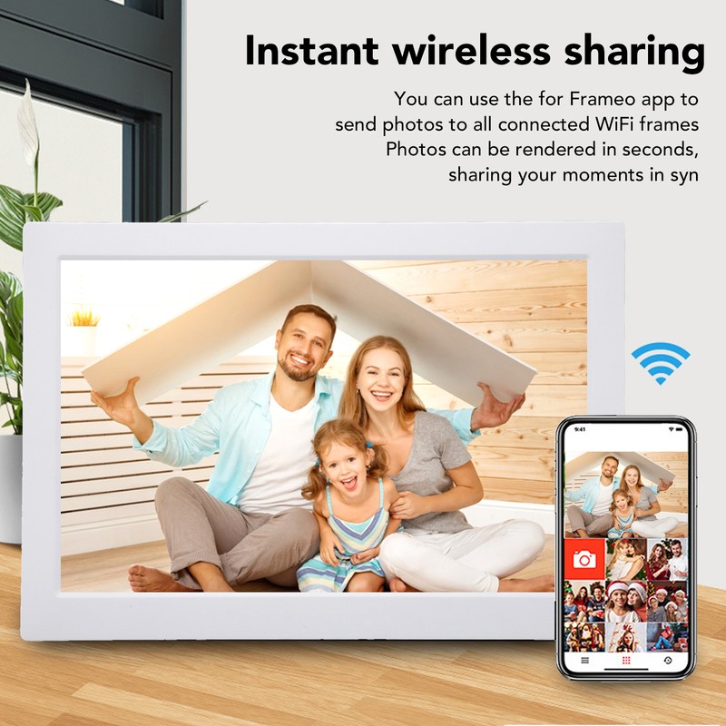 10.1 Inch WiFi Digital Picture Frame Smart 16GB Memory Auto