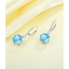 YL Round Drop Earrings for Women 925 Sterling Silver Rose