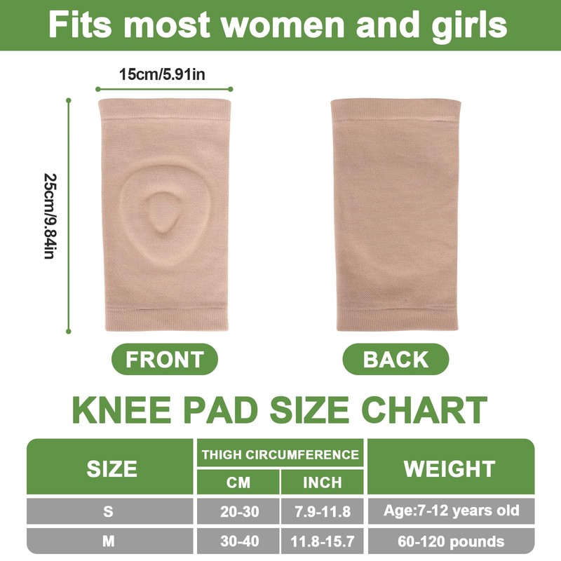 NIKISHAP 1 Pair Gel Knee Pads for Figure Skating &