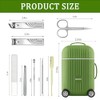8-Piece Mini Suitcase Manicure Set - Portable Grooming Kit