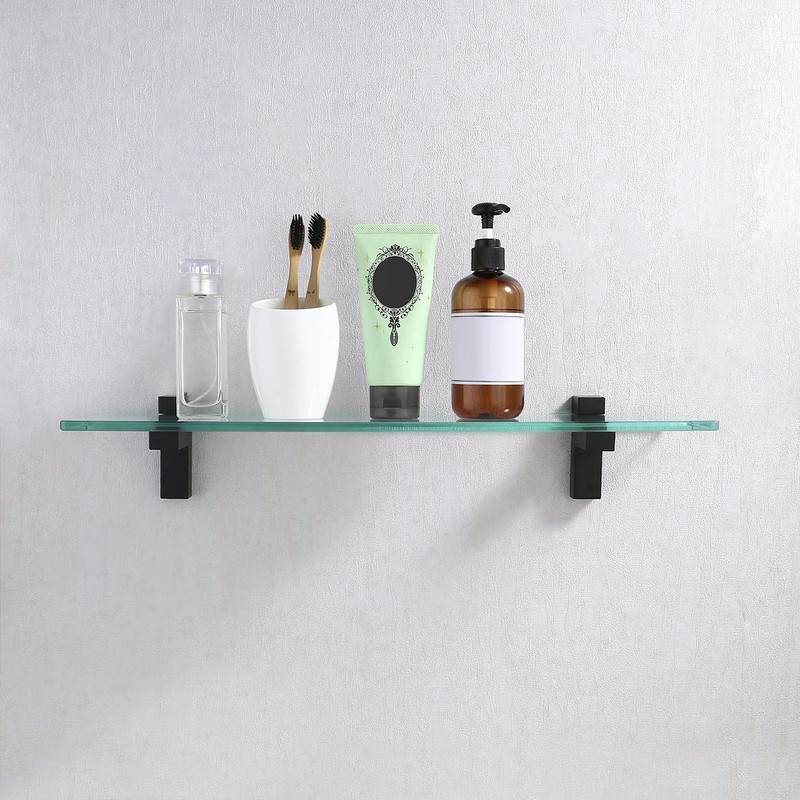 KES Glass Shelf Brackets Solid Metal Adjustable Floating Brackets 2