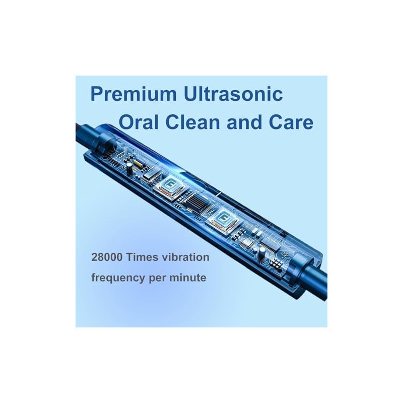 Cepillo de dientes ultrasónico en forma de U para adultos,