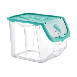 KYY'Z Coral Food Storage Containers with Lids Plastic Vegetable Storage Box Veggies Potatoes Fruit Garlic Onions Potato Pot Onion Pot Pantry Box Kitchen Organizer Reusable Recyclable BPA free- 12L