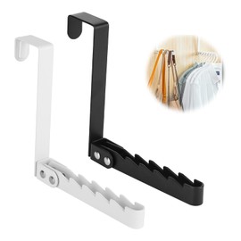 YYTECH Pack of 2 Foldable Door Hooks for Hanging, Door Hooks for Hanging, Metal Door Hooks for Clothes, Coats, Behind the Bathroom Door