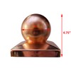 5.5" x 5.5" Solid Copper Ball Post Cap for True/Actual