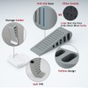 JQK Rubber Door Stopper Wedge, Grey 6 Pack Soft TPR