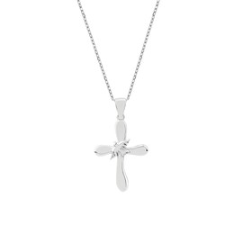 TREE OF LIFE REV. 22:14 Sterling Silver Cross Necklace For Women & Men - Cross with Dove, 1" Silver Cross Pendant w/ 18" Steel Chain, Silver Cross Chain as Catholic Jewelry For Women & Men