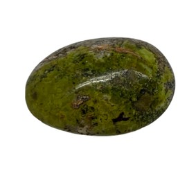 101.7g, 2.5"x1.8"x1.2" Natural Untreated Green Opal Palm-Stone Crystal Polished Galet Shape Gemstones @Madagascar, B38295