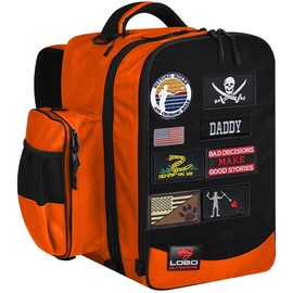 FIGHTSENSE Cornhole backpack for bags, Holds Up to 24 bags, Cornhole Carrying Case for Bags with Multiple Pockets (Orange)