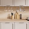 Deco Brothers Under Cabinet Wine Glass Rack, 3 Rail Stemware