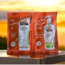 PALMERS Cocoa Butter Formula Skin Therapy Oil and Stretch Marks Massage Lotion, 2-Step