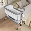Cowiewie Bassinet Bedside Sleeper, Portable, Breathable, Adjustable Baby Bedside Bassinet