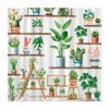 Juirnost Green Plant Farmhouse Shower Curtain Bohemian Potted Plant Shower