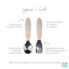 Bumkins Toddler Utensils, Kids Size Fork and Spoon Set, Silicone