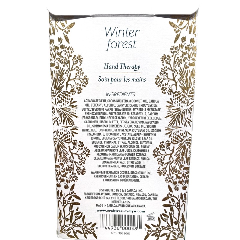 Crabtree & Evelyn Winter Windsor Forest Hand Therapy 3.5 oz
