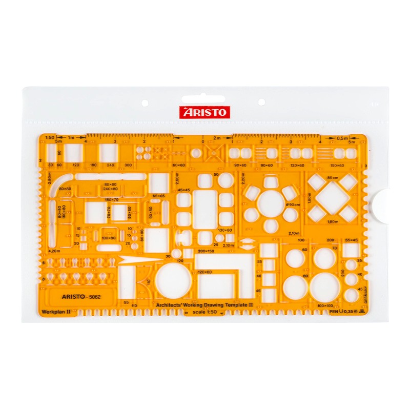 GEOtec architect Werkschablone II various icons for architecture