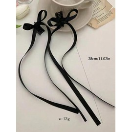 2pcs Elegant Bow Decor Hair Claw for Women, Fashion All-match Hair Accessories, Cute Lovely Hairwear for Daily Used
