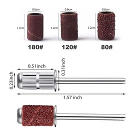 HEBECA 12 Piece Nail Drill Bit Set for Manicure and Pedicure, 3/32 Inch Diamond Cuticle, Electric Nail File and Ceramic Acrylic Gel Nail Bit Set - Ideal for Home Salon Use AD3001